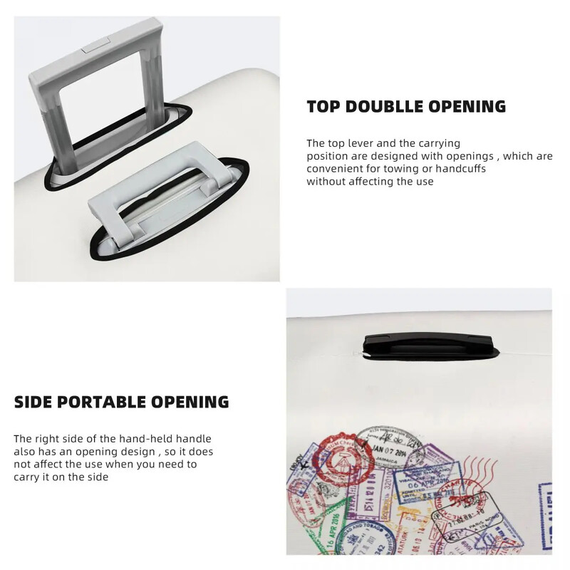 Ștampila pașaport Inimă Poster Husă Valisă Stripe Strectch Protecție Afaceri Accesorii Bagaje Vacanță