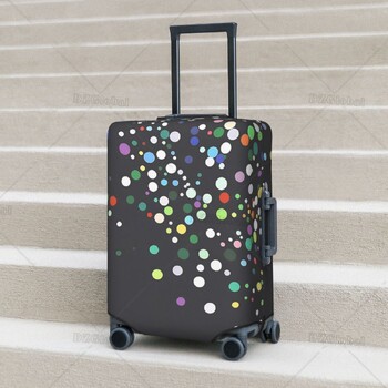 Dots Print Πλενόμενο κάλυμμα αποσκευών - Fashion Suitcase Protector ταιριάζει σε αποσκευές 18-22 ιντσών