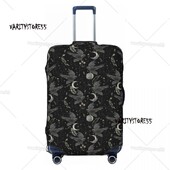 Personalizat Halloween Vrăjitoare Crow Moon Husă pentru bagaje de călătorie Lavabilă pentru valiză Protector pentru 18-32 inch