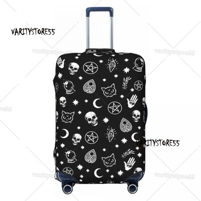 Personalizat Halloween Vrăjitoare Crow Moon Husă pentru bagaje de călătorie Lavabilă pentru valiză Protector pentru 18-32 inch