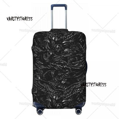 Personalizat Halloween Vrăjitoare Crow Moon Husă pentru bagaje de călătorie Lavabilă pentru valiză Protector pentru 18-32 inch