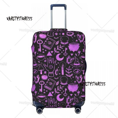 Personalizat Halloween Vrăjitoare Crow Moon Husă pentru bagaje de călătorie Lavabilă pentru valiză Protector pentru 18-32 inch