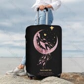 Balena Lună Cer înstelat Pictură imprimată Îngroșare Husă pentru bagaje Elasticitate Cărucior husă de praf Valisă Protecție Valisă
