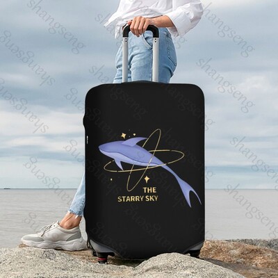 Balena Lună Cer înstelat Pictură imprimată Îngroșare Husă pentru bagaje Elasticitate Cărucior husă de praf Valisă Protecție Valisă