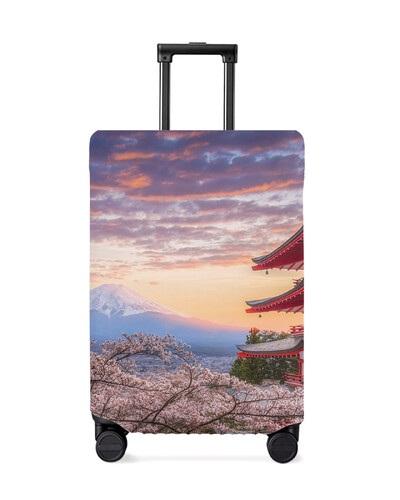Japán Mount Fuji Cherry Blossom utazási poggyászfedél Elasztikus poggyásztakaró bőröndtok porvédő utazási kiegészítők