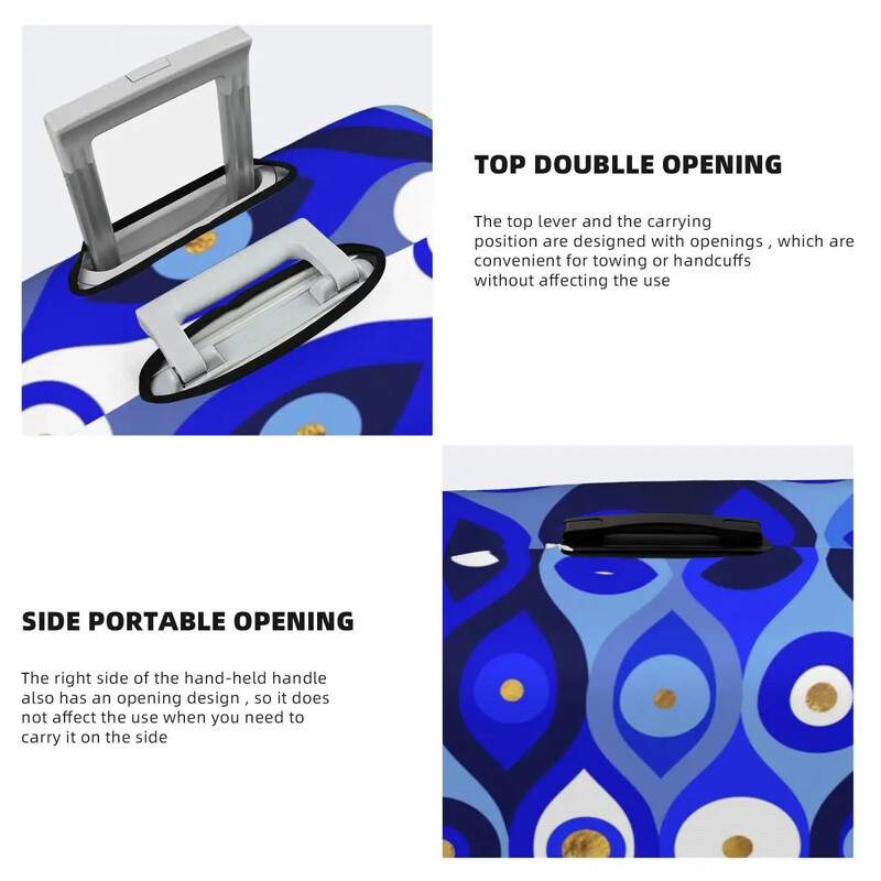 Evil Eye Blues Husa Valisa Greaca Matiasma Protector Practic pentru Excursie Croaziera Accesorii Bagaje Vacanta