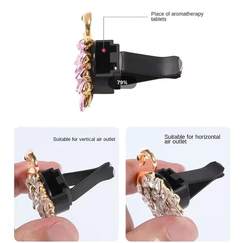 2 buc. Clip pentru parfum auto Flori Priza de aer Odorizant auto Difuzor de aromă cu flori de piersic Accesorii pentru decorare auto Aer proaspăt