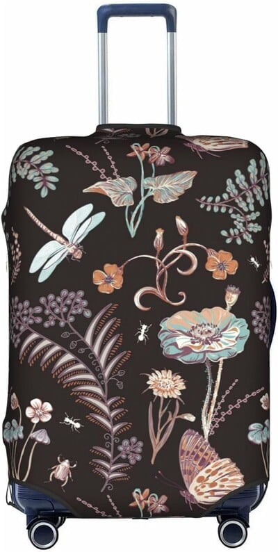 Ziedu spāres kofera pārsegs, netīrumiem necaurlaidīgs bagāžas aizsarguzmava Ceļojumu bagāžas lidostas čemodānu pārsegi der 18-32 collām