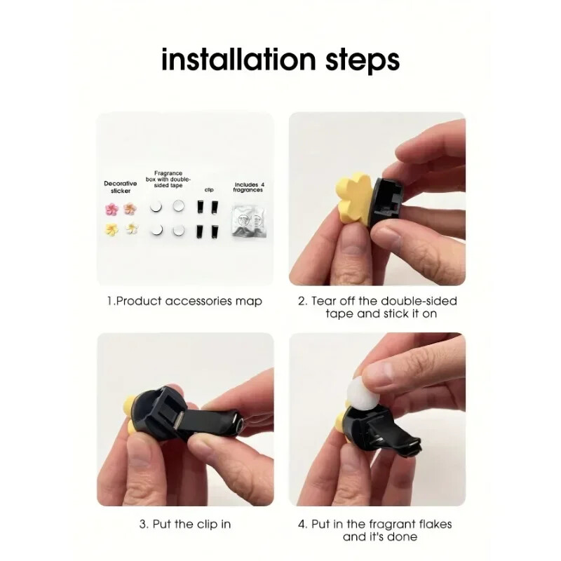 Priză Aer Condiționat Mașină Agrafă Decorare Parfum Ornament în formă de Floare Accesorii Decorare Auto Accesorii pentru auto