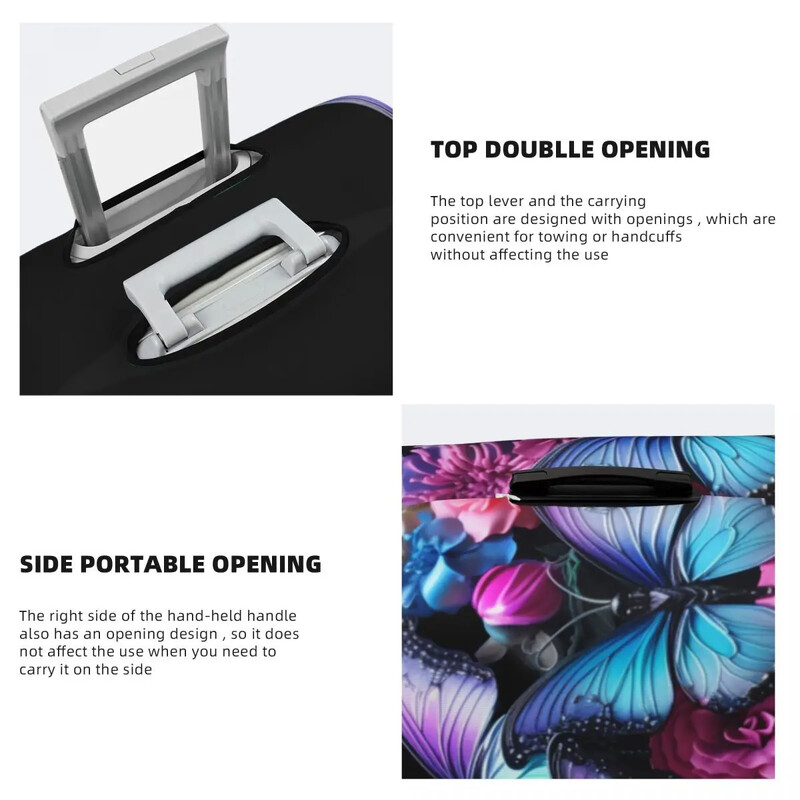 Imprimare Husă valiză Ilustrație colorată Protector elastic pentru călătorie de croazieră Accesorii pentru bagaje Zbor