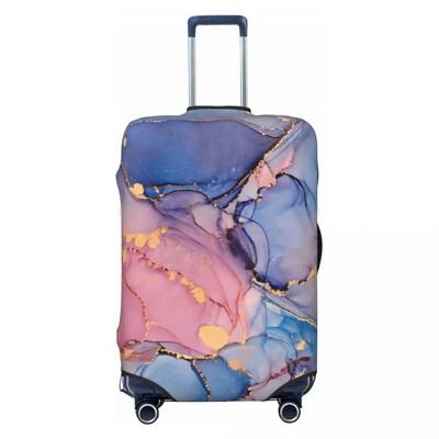 Husă de bagaje cu model de marmură cu textura abstractă violet de lux Husă de protecție pentru valiză drăguță costum pentru 18-32 inch