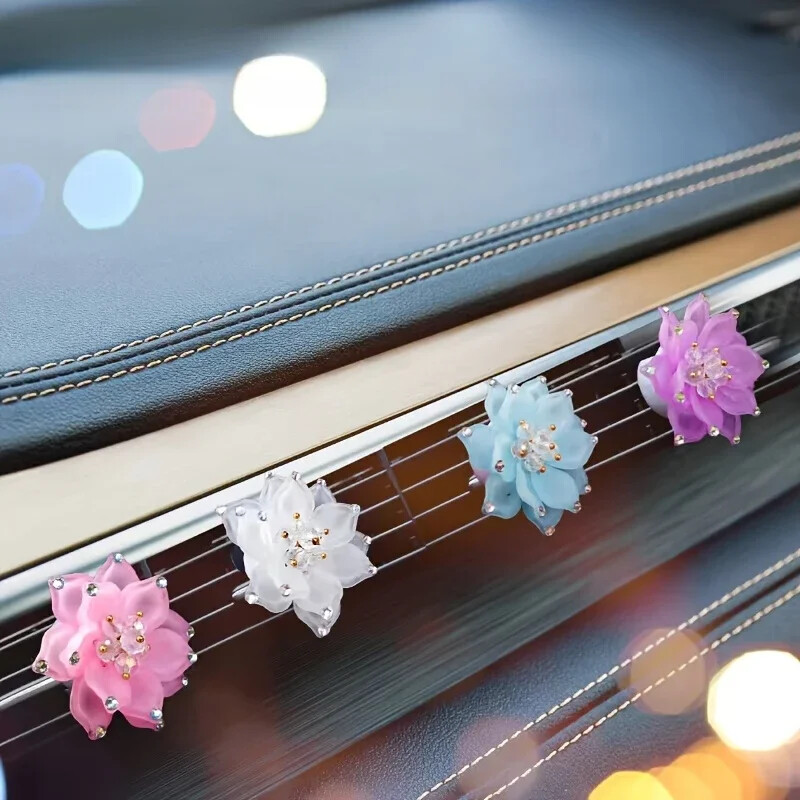 1gb Lotus Car Gaisa atsvaidzinātājs Automašīnas Smaržu Klips Aromterapija Gaisa kondicionētājs Ventilācija Rotājumi Automašīnas Salona Apdare