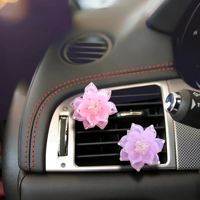 1gb Lotus Car Gaisa atsvaidzinātājs Automašīnas Smaržu Klips Aromterapija Gaisa kondicionētājs Ventilācija Rotājumi Automašīnas Salona Apdare