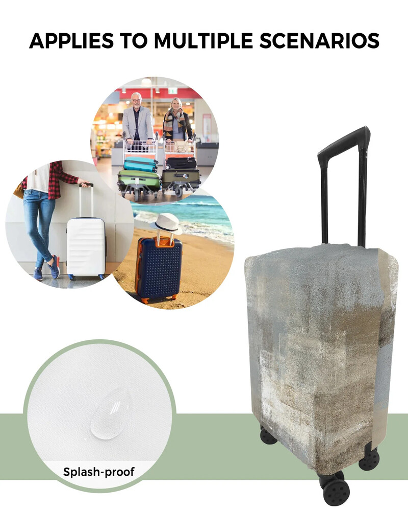 Taupe Husă pentru bagaje cu artă abstractă modernă Protector pentru valiză pentru bagaje Husă pentru praf pentru valiză de călătorie de 18-32 inch
