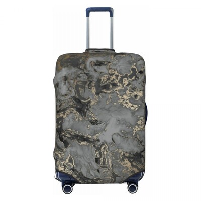 Textura marmură gri personalizată, model abstract, husă pentru bagaje, grafică geometrică, huse de protecție pentru valiză de călătorie, pentru 18-32 inch