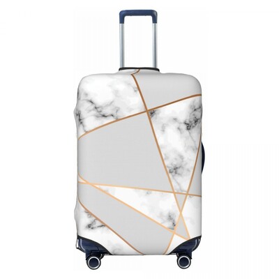 Textura marmură gri personalizată, model abstract, husă pentru bagaje, grafică geometrică, huse de protecție pentru valiză de călătorie, pentru 18-32 inch