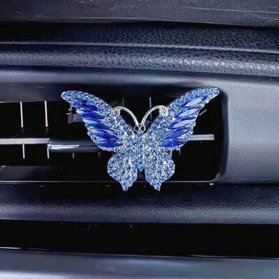 Otvor za izlaz zraka u automobilu Aromaterapijska kopča Svjetlucavi kristalni leptir Parfem Osvježivač zraka kopče Miris Aroma Dodaci za interijer automobila