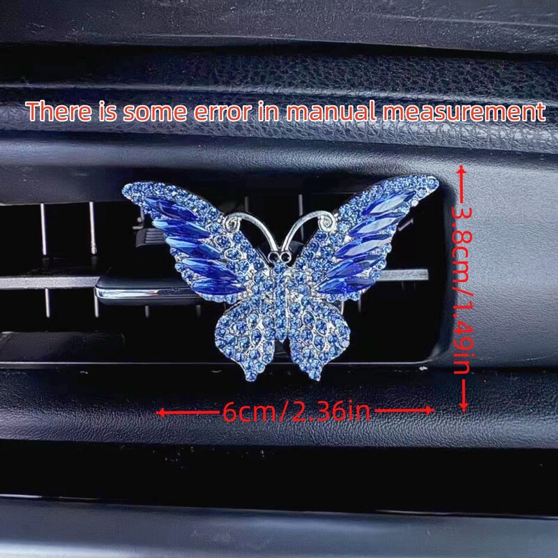 Otvor za izlaz zraka u automobilu Aromaterapijska kopča Svjetlucavi kristalni leptir Parfem Osvježivač zraka kopče Miris Aroma Dodaci za interijer automobila