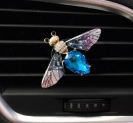 Clip de parfum pentru mașină Fluture Formă de libelulă Strass strălucitor Odorizant de odorizare pentru mașină