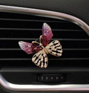 Clip de parfum pentru mașină Fluture Formă de libelulă Strass strălucitor Odorizant de odorizare pentru mașină