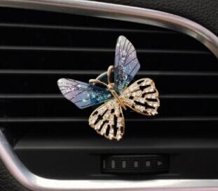 Clip de parfum pentru mașină Fluture Formă de libelulă Strass strălucitor Odorizant de odorizare pentru mașină