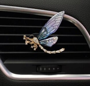 Clip de parfum pentru mașină Fluture Formă de libelulă Strass strălucitor Odorizant de odorizare pentru mașină