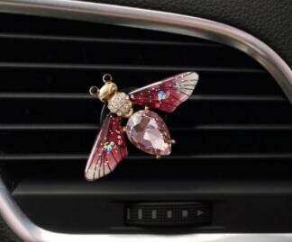 Clip de parfum pentru mașină Fluture Formă de libelulă Strass strălucitor Odorizant de odorizare pentru mașină