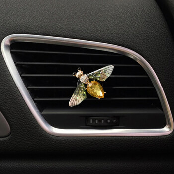 Κλιπ αρώματος Butterfly Car Σχήμα Dragonfly Shiny Rhinestone Auto Outlet Air Freshener Κλιπ αρώματος για αυτοκίνητο