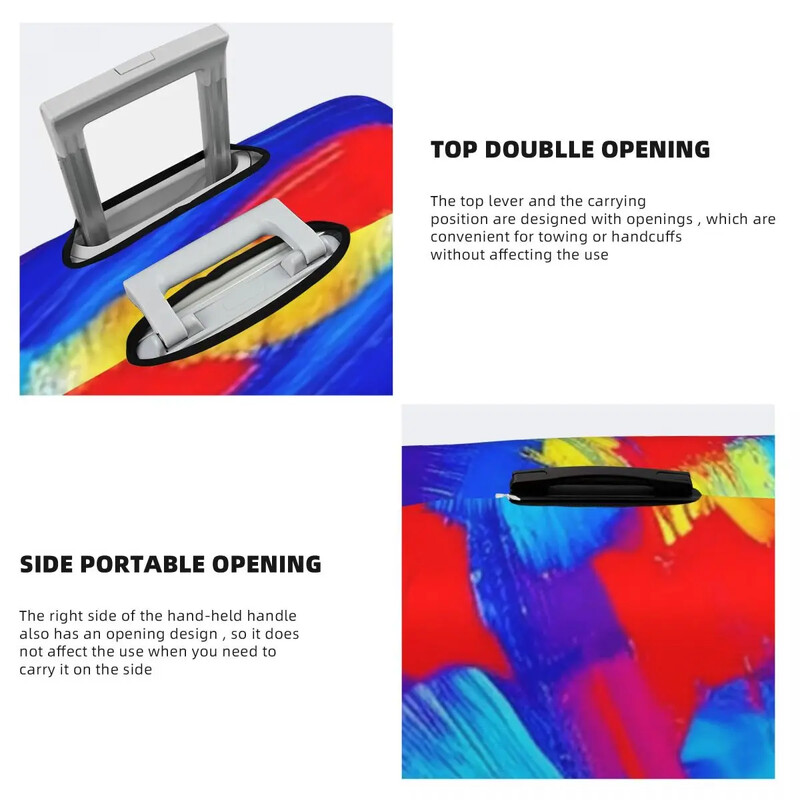 Apstraktna boja Kist Navlaka za kovčeg Blagdanska Crvena Plava Žuta Korisni pribor za prtljagu Poslovna zaštita