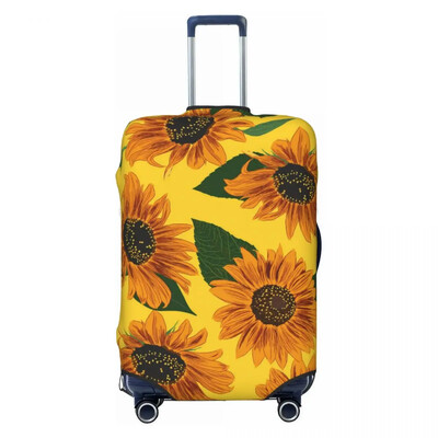 Husa Valisa Print Floarea Soarelui Flori Galbene Vacanta Afaceri Accesorii Bagaje Practice Protectie