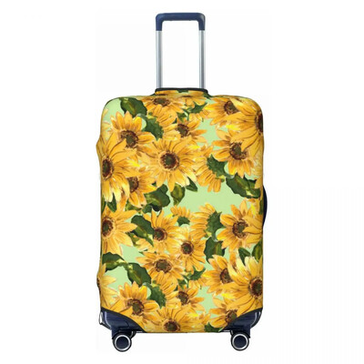 Husa Valisa Print Floarea Soarelui Flori Galbene Vacanta Afaceri Accesorii Bagaje Practice Protectie