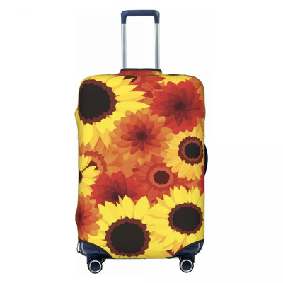 Husa Valisa Print Floarea Soarelui Flori Galbene Vacanta Afaceri Accesorii Bagaje Practice Protectie
