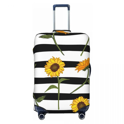 Husa Valisa Print Floarea Soarelui Flori Galbene Vacanta Afaceri Accesorii Bagaje Practice Protectie