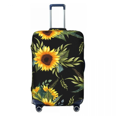 Husa Valisa Print Floarea Soarelui Flori Galbene Vacanta Afaceri Accesorii Bagaje Practice Protectie