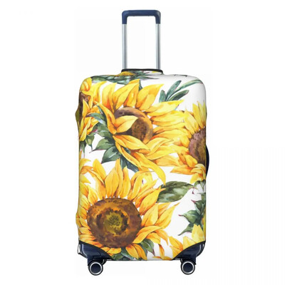 Husa Valisa Print Floarea Soarelui Flori Galbene Vacanta Afaceri Accesorii Bagaje Practice Protectie