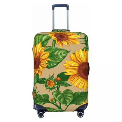 Husa Valisa Print Floarea Soarelui Flori Galbene Vacanta Afaceri Accesorii Bagaje Practice Protectie