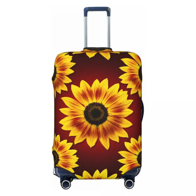 Husa Valisa Print Floarea Soarelui Flori Galbene Vacanta Afaceri Accesorii Bagaje Practice Protectie