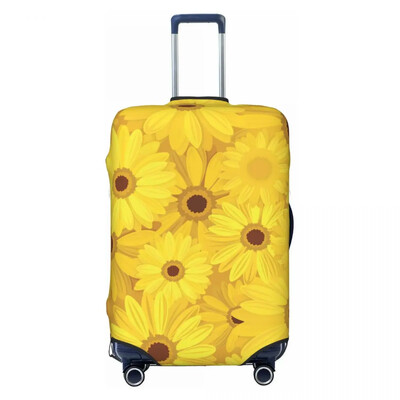 Husa Valisa Print Floarea Soarelui Flori Galbene Vacanta Afaceri Accesorii Bagaje Practice Protectie