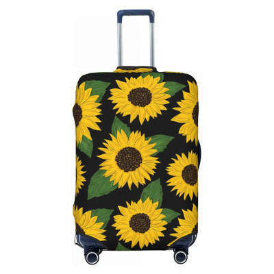 Husa Valisa Print Floarea Soarelui Flori Galbene Vacanta Afaceri Accesorii Bagaje Practice Protectie