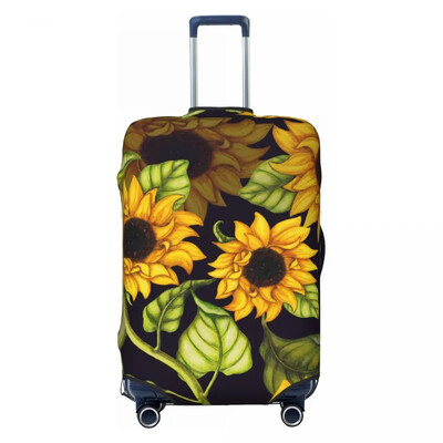 Husa Valisa Print Floarea Soarelui Flori Galbene Vacanta Afaceri Accesorii Bagaje Practice Protectie