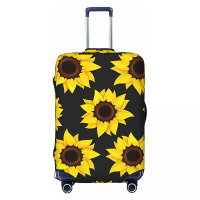 Husa Valisa Print Floarea Soarelui Flori Galbene Vacanta Afaceri Accesorii Bagaje Practice Protectie