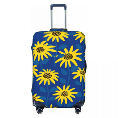 Husa Valisa Print Floarea Soarelui Flori Galbene Vacanta Afaceri Accesorii Bagaje Practice Protectie