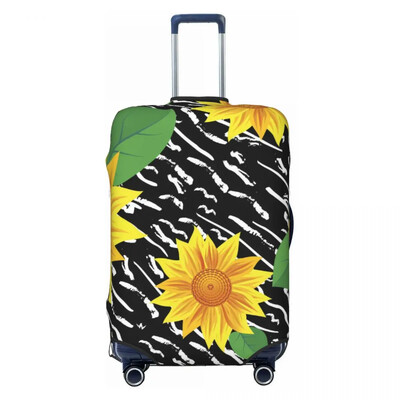 Husa Valisa Print Floarea Soarelui Flori Galbene Vacanta Afaceri Accesorii Bagaje Practice Protectie