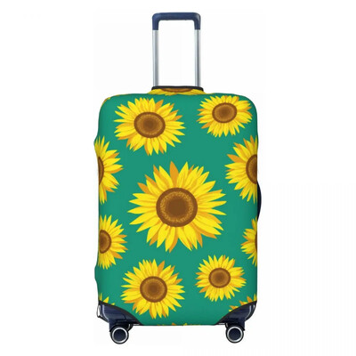 Husa Valisa Print Floarea Soarelui Flori Galbene Vacanta Afaceri Accesorii Bagaje Practice Protectie