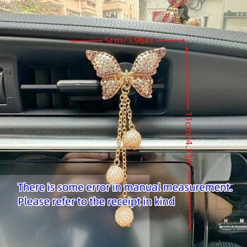 1 τμχ Shiny Luxury Rhinestone Butterfly Design Αποσμητικό αυτοκινήτου Έξοδος αέρα αυτοκινήτου Αρωματοθεραπεία Κλιπ Διαχύτης Εσωτερική Διακόσμηση αυτοκινήτου