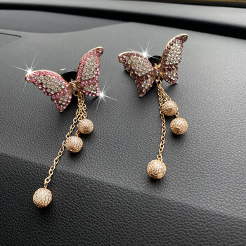 1 τμχ Shiny Luxury Rhinestone Butterfly Design Αποσμητικό αυτοκινήτου Έξοδος αέρα αυτοκινήτου Αρωματοθεραπεία Κλιπ Διαχύτης Εσωτερική Διακόσμηση αυτοκινήτου