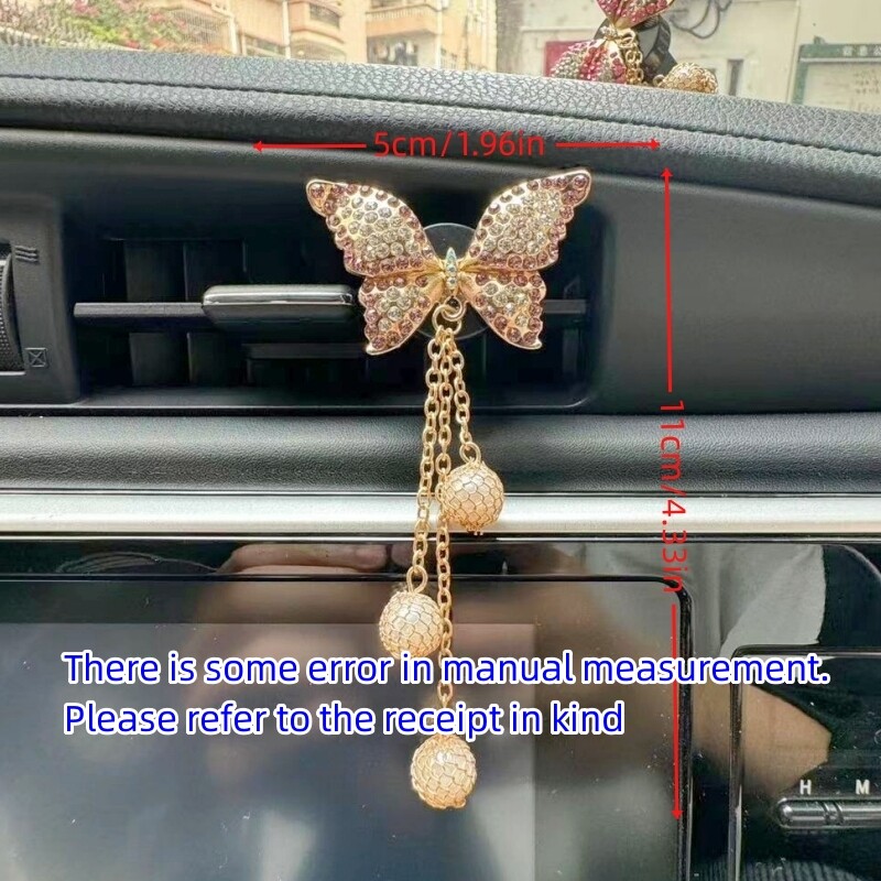 1 gab Spīdīgs luksusa Rhinestone Butterfly Design Auto gaisa atsvaidzinātājs Automašīnas gaisa izplūdes aromterapijas difuzors klips automašīnas salona apdare