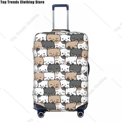 Husă personalizată pentru bagaje de călătorie pisică neagră, rezistentă la praf
