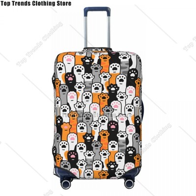 Husă personalizată pentru bagaje de călătorie pisică neagră, rezistentă la praf