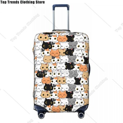 Husă personalizată pentru bagaje de călătorie pisică neagră, rezistentă la praf